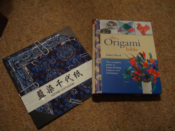Origami bible and Chiyogami paper