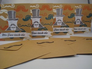 The finished cards and envelopes