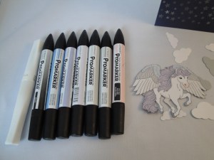 Olivia's 6th B'day card Promarkers