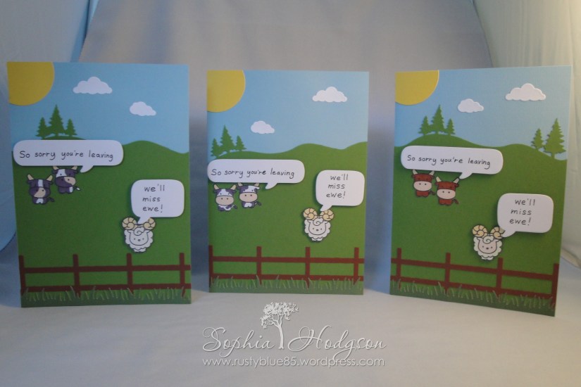 Sandwich 2014 goodbye cards x3