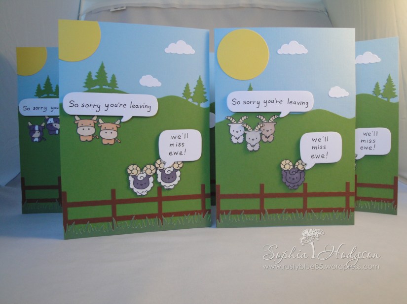 Sandwich 2014 goodbye cards x5
