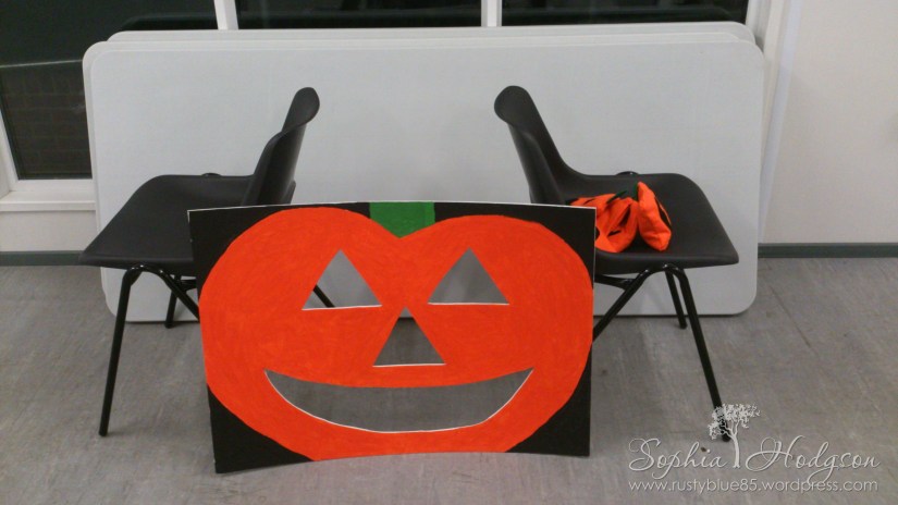 Pumpkin Chuckin' set up